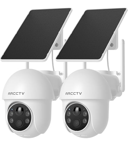 防犯カメラ Smart PTZ Outdoor Solar Battery Camera Amazon.com : Solar Security Camera Wireless Outdoor, 3K/5MP