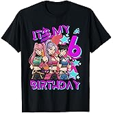 6 Years Old Birthday K pop Kids 6th Birthday Girls K-pop T-Shirt