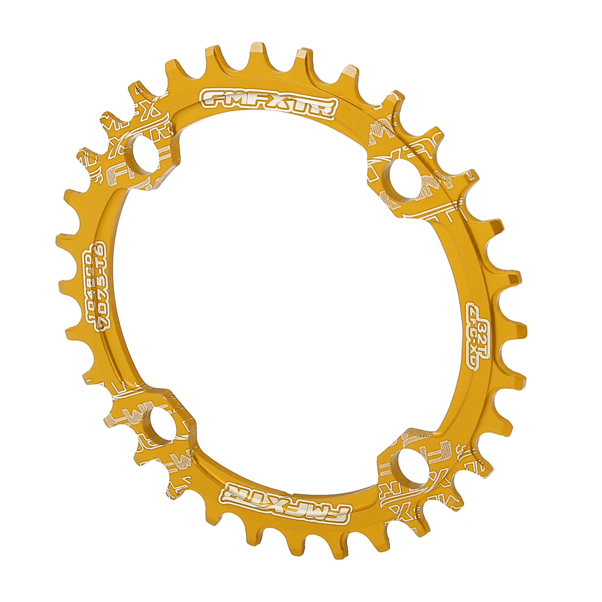 X AUTOHAUX 32 Teeth 104mm Bicycle Wide Chainring Crankset Tooth Plate Yellow
