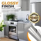 vgoltd Gloss Self-Adhesive Vinyl Wrap 30x100 cm Silver Furniture Sticker view 6