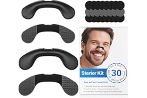 VITGONT Nasal Strips for Snoring | Extra Strength Snoring Solution Nose Strips | Improve Breathing and Sleep Quality (30 Count, Black)