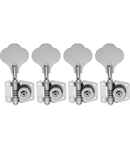 Kaish Set 4 Mécaniques Basses Chrome Pour Basse Jazz Precision P Bass - 18mm