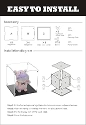 Kcgani Clear Self-Assembly Acrylic Boxes for