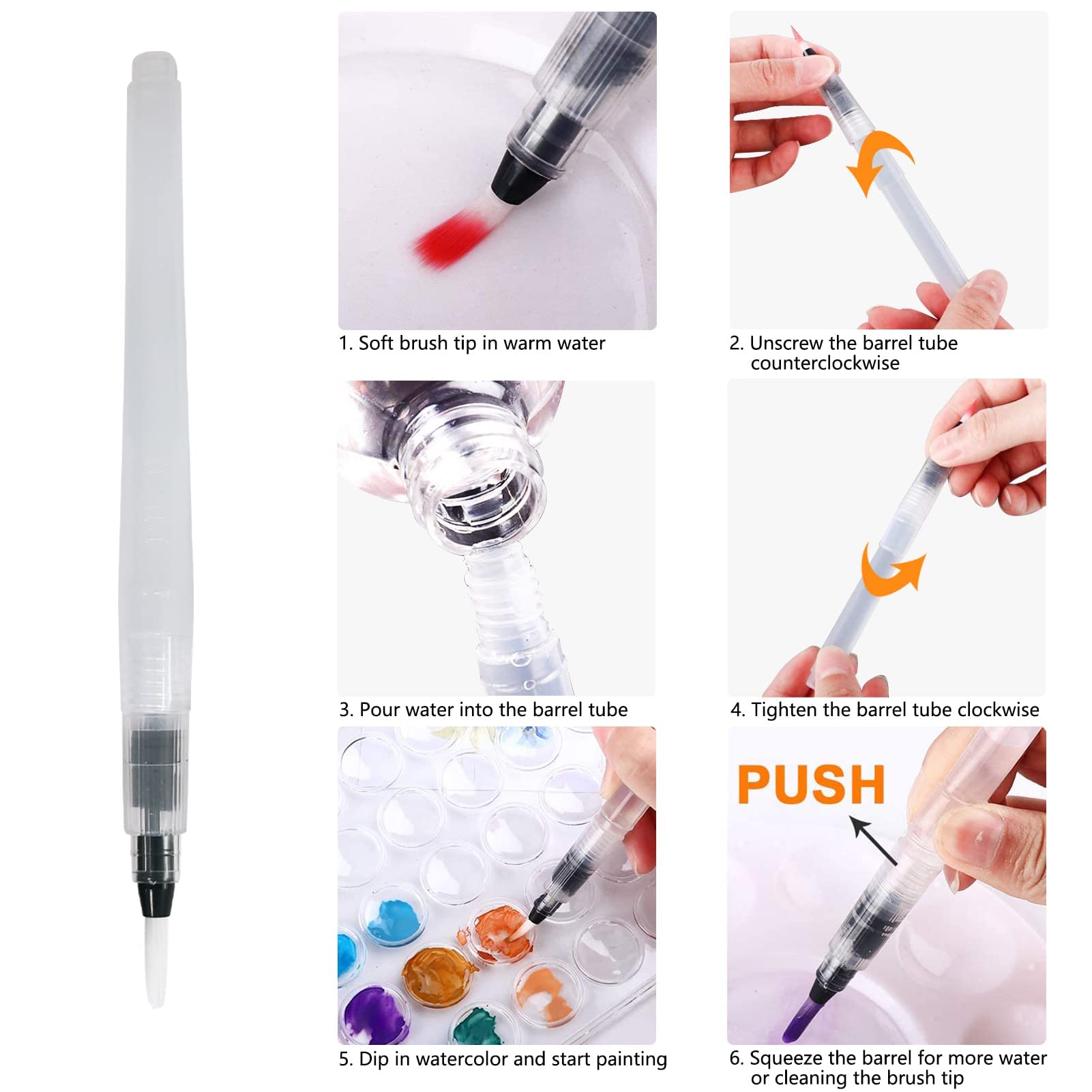 Funto Watercolor Set, 48 Color Paint Set, 10 Brushes, 30 Page Pad(9