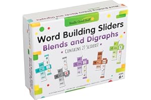 Really Good Stuff Word Building Sliders - Blends and Digraphs - Set of 27 l Phonics l ELA Learning Essentials l Gr 1-2