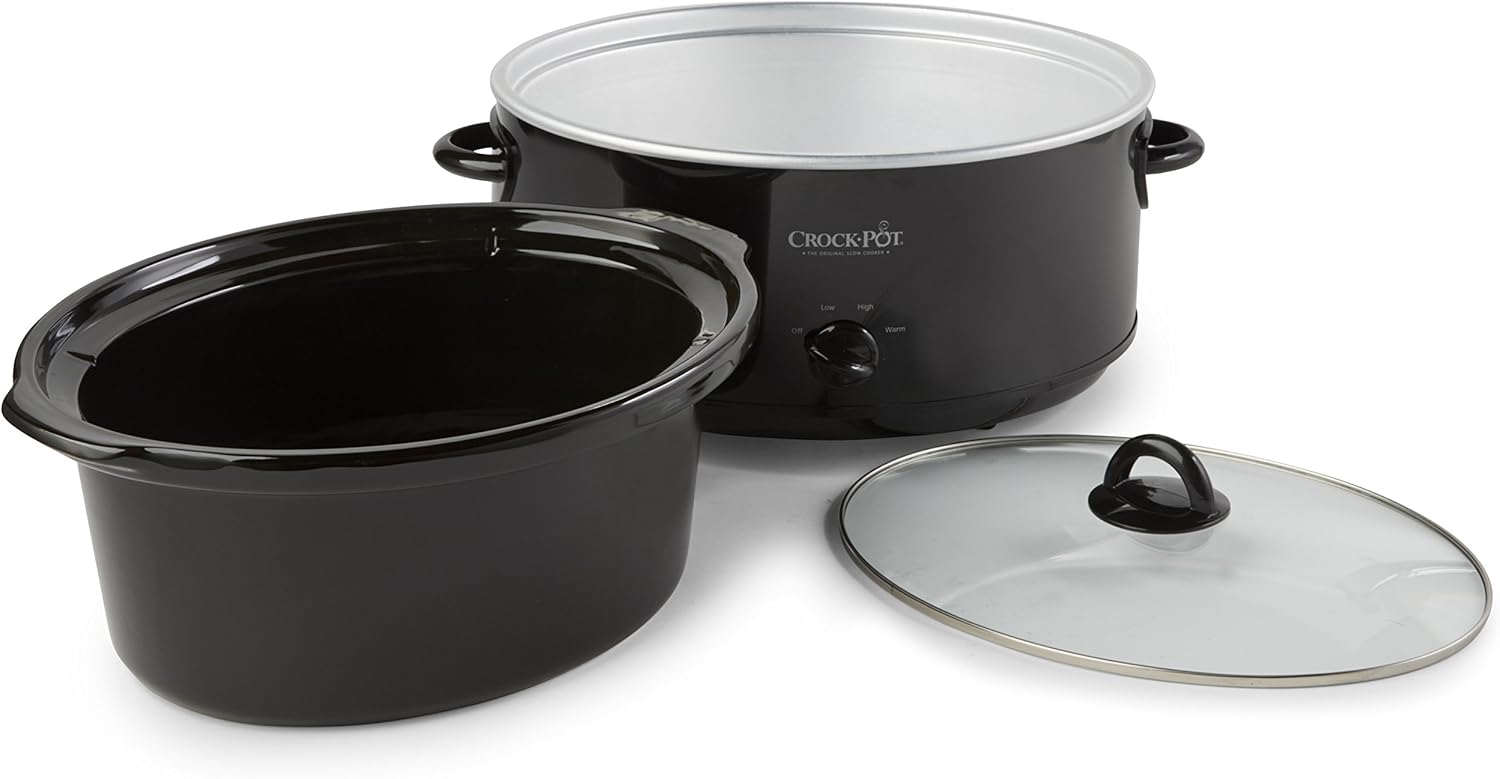Crock-Pot SCV800-B, 8-Quart Oval Manual Slow Cooker, Black: Kitchen & Dining