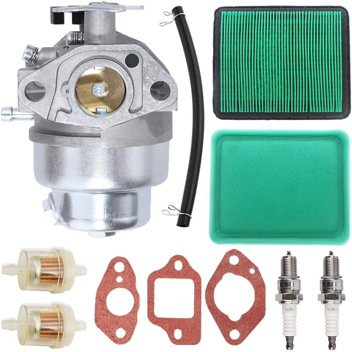 Qiuwanzia GCV160 Carburetor for Honda GCV160 HRB216 HRR216 HRS216 HRT216 HRZ216 GCV160A GCV160LAO Pressure Washer Lawn Mower Replaces Parts 16100-Z0L-013 with Air Filter