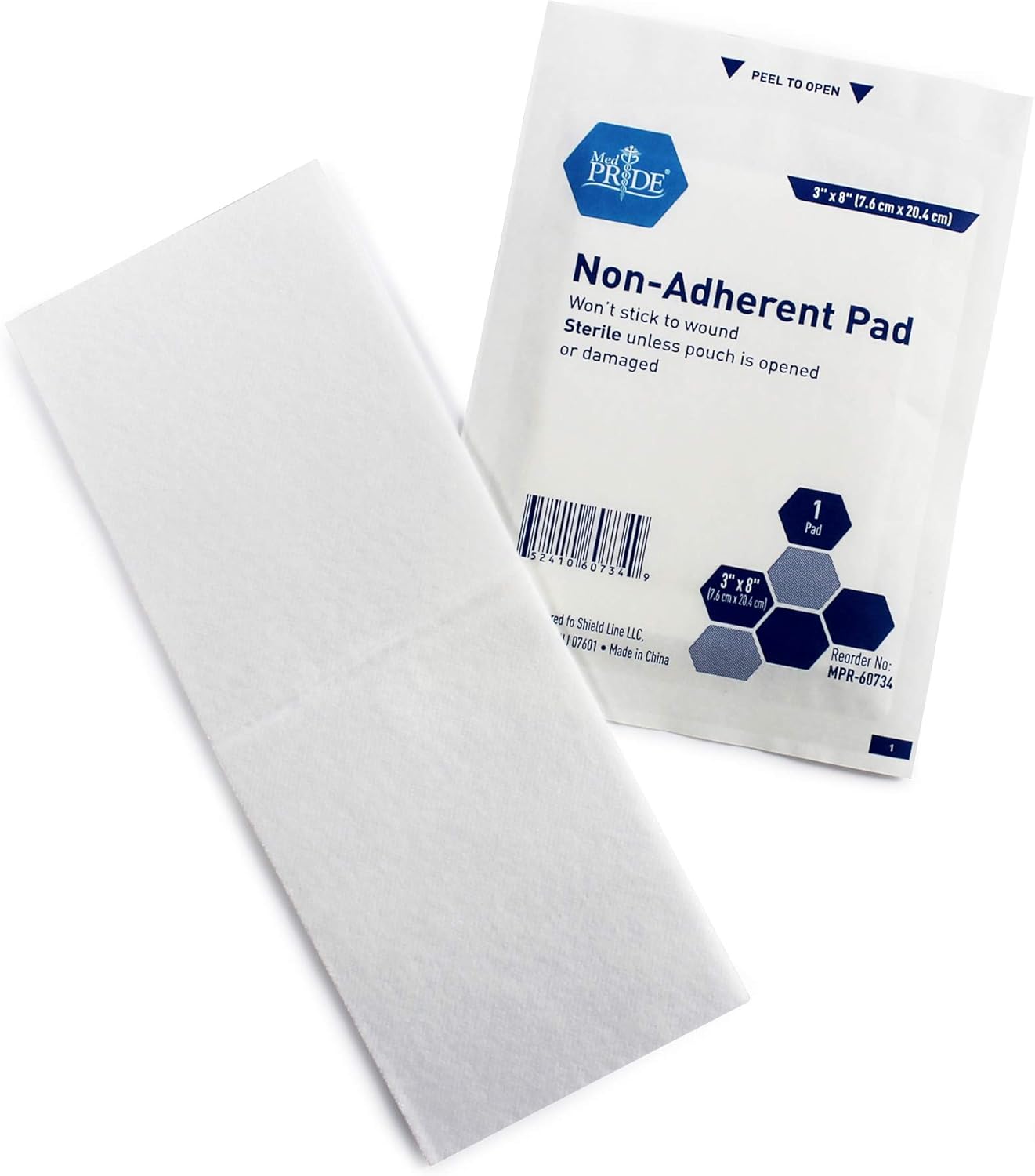 Medpride Sterile Non-Adherent Pads| 100-Pack, 2” x 3”| Non-Adhesive Wound Dressing| Highly Absorbent & Non-Stick, Painless Removal-Switch| Individually Wrapped for Extra Protection: Health & Personal Care