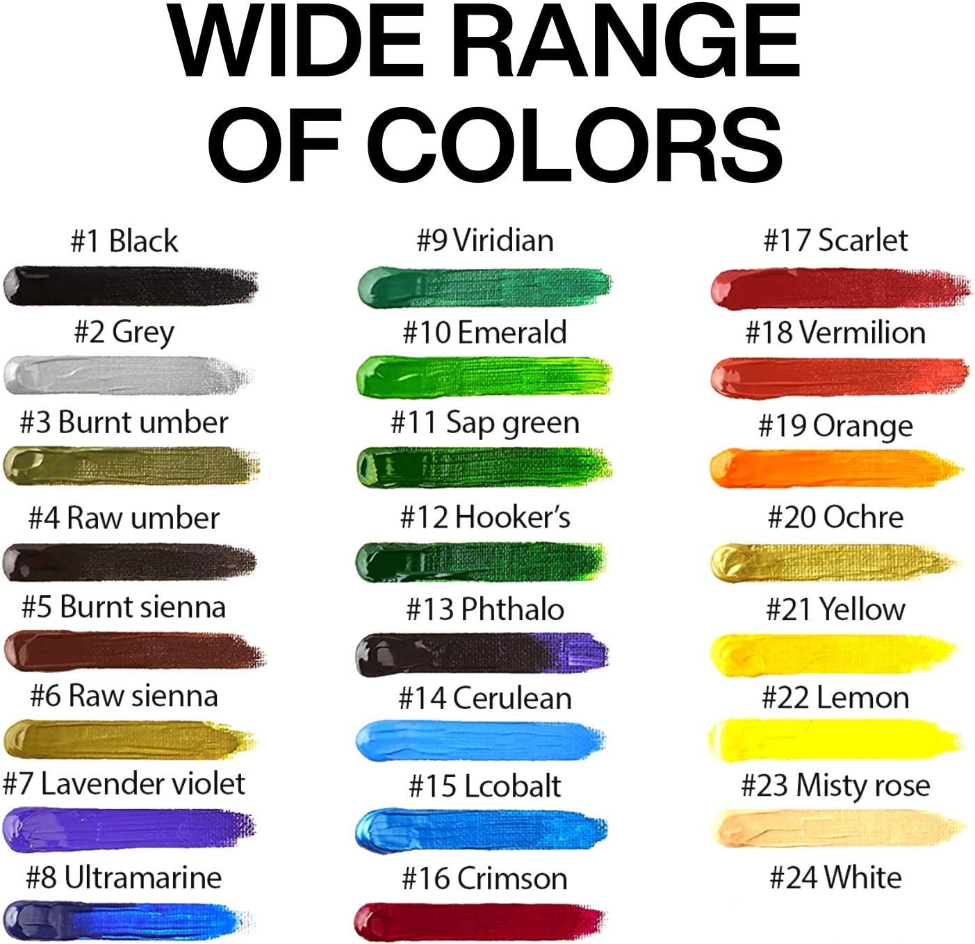 Complete Acrylic Paint Set – 24х Rich Pigment Colors – 12x Art Brushes with Bonus Paint Art Knife & Sponge – for Painting Canvas, Clay, Ceramic & Crafts, Non-Toxic & Quick Dry – for Kids & Adults