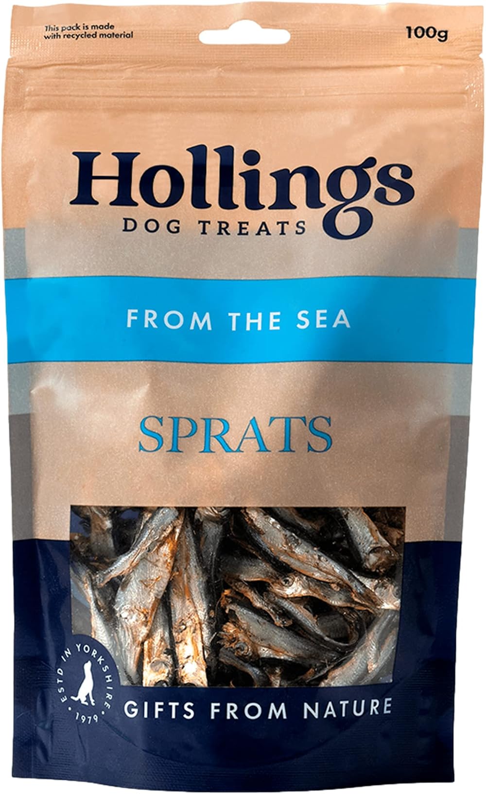 Hollings Sprats for Dogs 100g Hypoallergenic Grain Free Treat