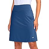 Viodia Women's 20" Knee Length Skorts Skirts UPF50+ Athletic Tennis Golf Skirt for Women Casual Summer Skirts