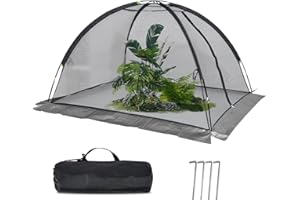 Gulfmore Pond Cover Net - 17x13ft Koi Pond Dome Tent Net with Sturdy Poles Stakes Protector for Fish Plants - Backyard Pool & Ponds & Garden