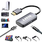 HDMI to USB C Adapter (4K@60Hz) Portable Monitor, AR Glasses XREAL One、Air 2 Pro/VITURE Pro/RayNeo Air 2s/Rokid, HDMI Male(Source) to USB C Female(Display) Laptop,Switch,ROG Ally,Steam Deck,PS4/5,Xbox