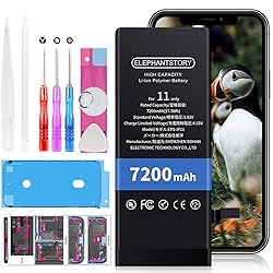ElephantStory Battery for iPhone 11, 7200mAh High