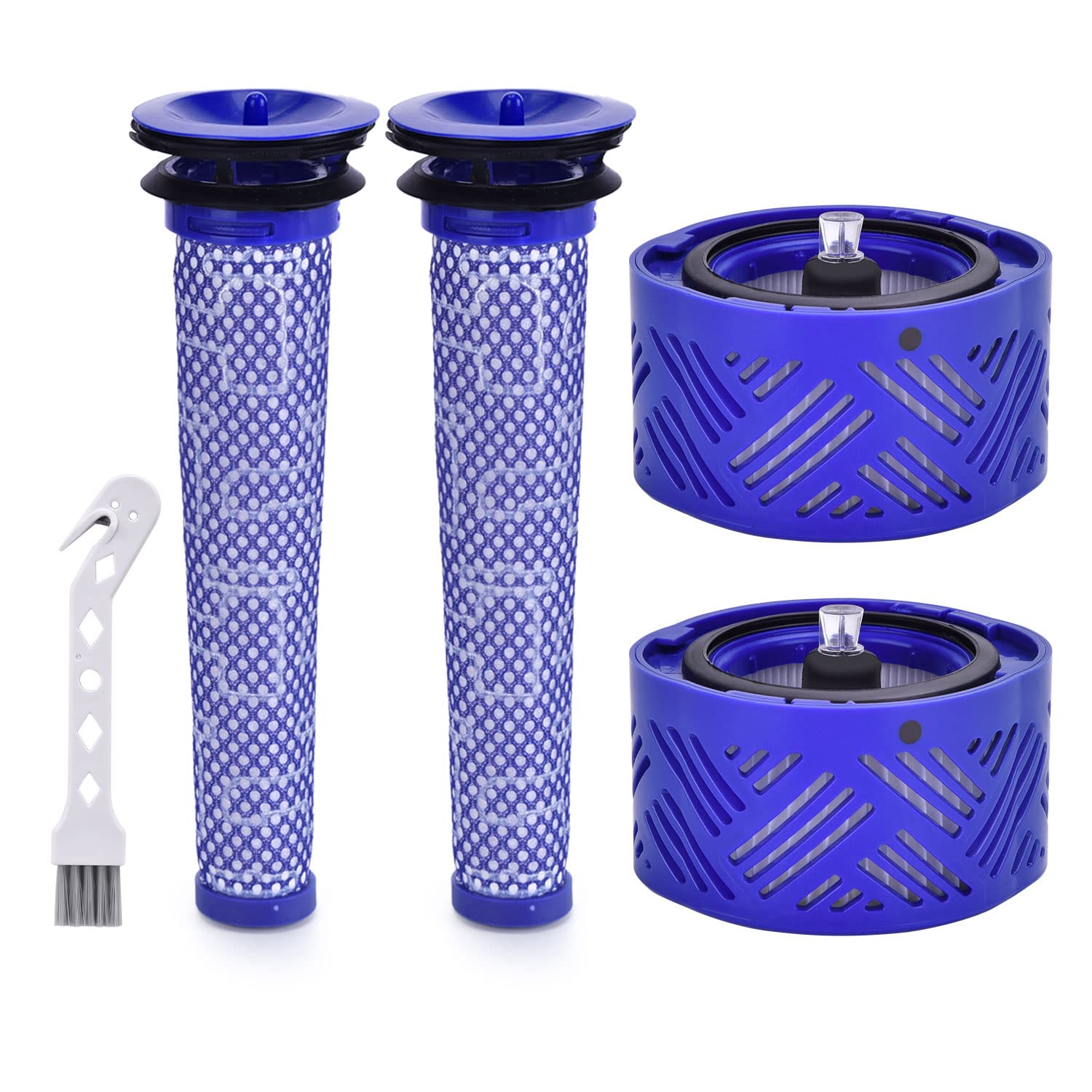 Artraise Replacement Vacuum Filter for Dyson V6 Cordless Stick Vacuum/V6 Absolute Vacuums, 2 Pack Post HEPA Filters and 2 Pack Pre Filters, Replaces Part 965661-01 and 966741-01