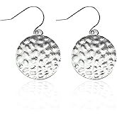Hypoallergenic Handmade Earrings, 18mm Disc Dangle Earrings, Circle Earrings for Women, Drop Earrings Fashion Trendy