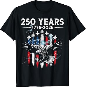 250 Anniversary USA 4th of July Eagle 1776 2026 Patriotic T-Shirt