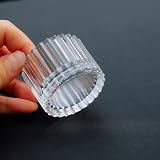Vohocandle Glass Tealight Holders Set of 24 5x3.5 cm Ribbed Clear Glass view 2