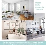 Gaahing Peel Stick Wall Molding Trim Chair Rail 3m x 2.7cm Self-Adhesive DIY view 9