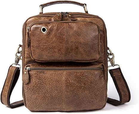 Amazon Co Jp ビジネスバッグ メンズブリーフケース革メンズショルダーメッセンジャーバッグメンズレトロマットレザーメンズハンドバッグビジネス カジュアルスーツ ショルダーバッグ Color Oil Coffee Color ホーム キッチン