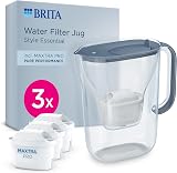 BRITA Water Filter Jug Style Essential 2.4L Stone Blue incl 3x MAXTRA PRO