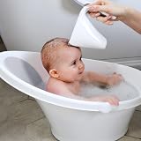 Shnuggle Bath Rinse Jug Soft Rim Hair Rinsing Cup White Grey view 4
