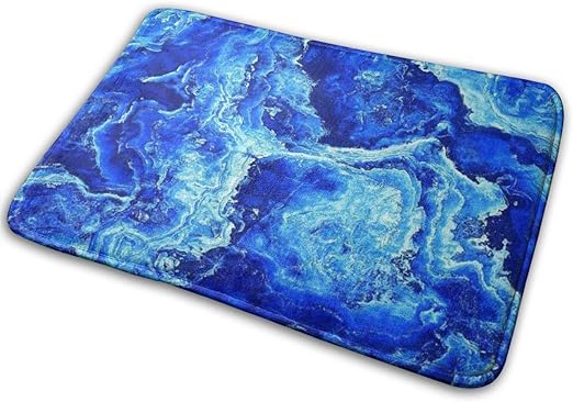 amazon com blue marble texture hd memory foam bath mat non slip ultra absorbent bathroom rug carpet 15 7 x 23 5 kitchen dining amazon com