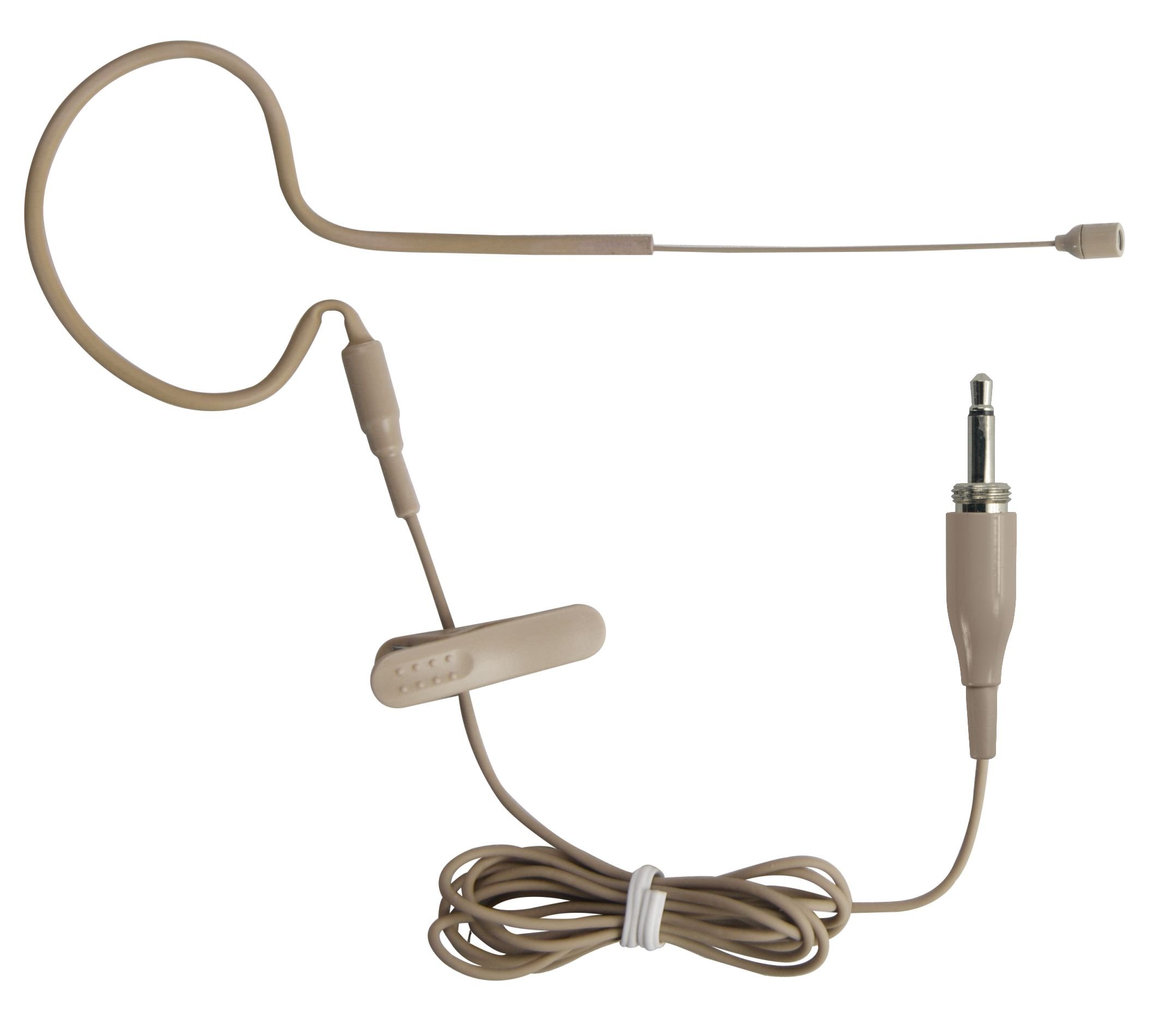 HEIMU Single Earhook Headworn Omni-Directional Headset Microphone (for 3.5mm Plug with Thread Type +1/4" Plug Skin)