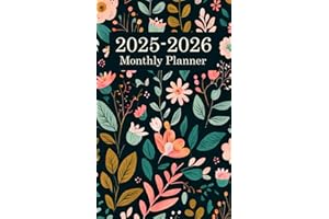 2025-2026 Pocket Calendar: Simplify Your Schedule with Our Clear and Small Size 2 Year Floral Monthly Planner 2025-2026 For Purse .