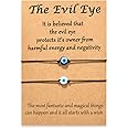 Shonyin Handmade Evil Eye Bracelets Set with Card Red String Bracelet Kabbalah Protection Luck Amulet for Women Men Family Friends