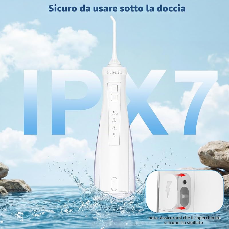 Idropulsore Dentale Portatile Ricaricabile 300 ML