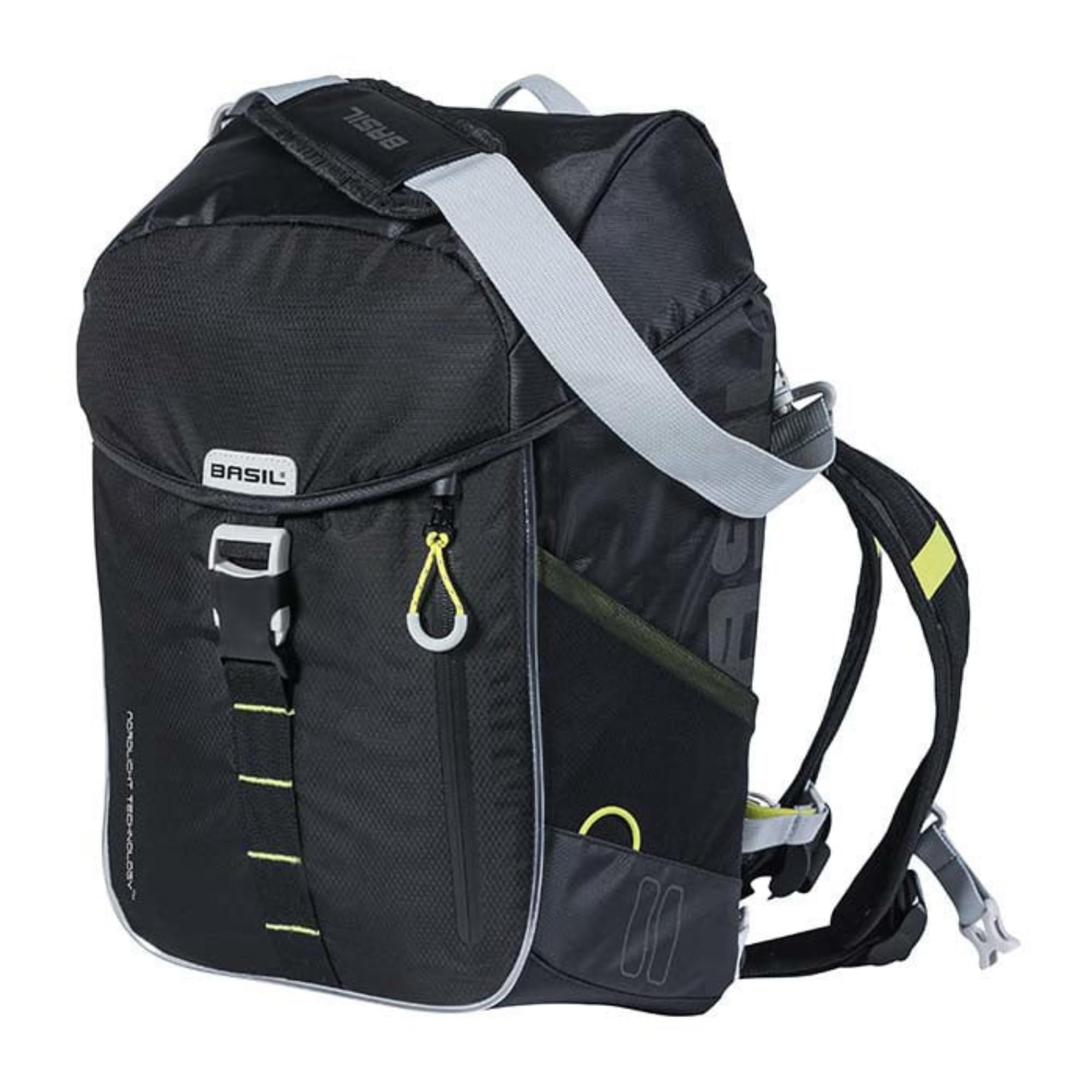 Basil Miles Nordlicht Day Backpack, Black Lime, 17 Litre