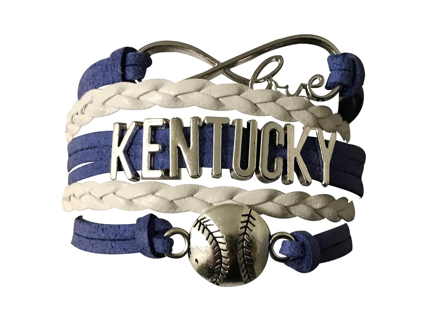 Infinity Collection Kentucky Baseball Bracelet Kentucky Baseball Jewelry Perfect Baseball Fan Gift