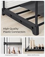 SONGMICS RYG02BK Portable Storage Cabinet with Hanging Rail 174 cm Wardrobe view 6