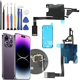 YWLRONG Earpiece Speaker for iPhone 14 Pro Ear Speaker Replacement for iPhone 14 Pro A2650 A2889 A2890 A2891 A2892 Light Proximity Sensor Flex Cable Earphone Assembly with Tools