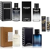 AFLUXE Men's Cologne Gift Set - Variety Pack of 4 Long Lasting Fragrances with 10ml Pheromone Cologne (Salvang/Savannah/SG/Secret Plus 33 Men)