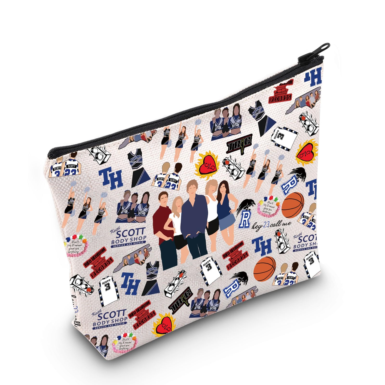 WZMPA Lucas & Nathan Cosmetic Bag Lucas & Nathan Fans Gift Basketball Brothers Character Makeup Zipper Pouch Bag Peyton Sawyer Fans Gift, TH, Fit