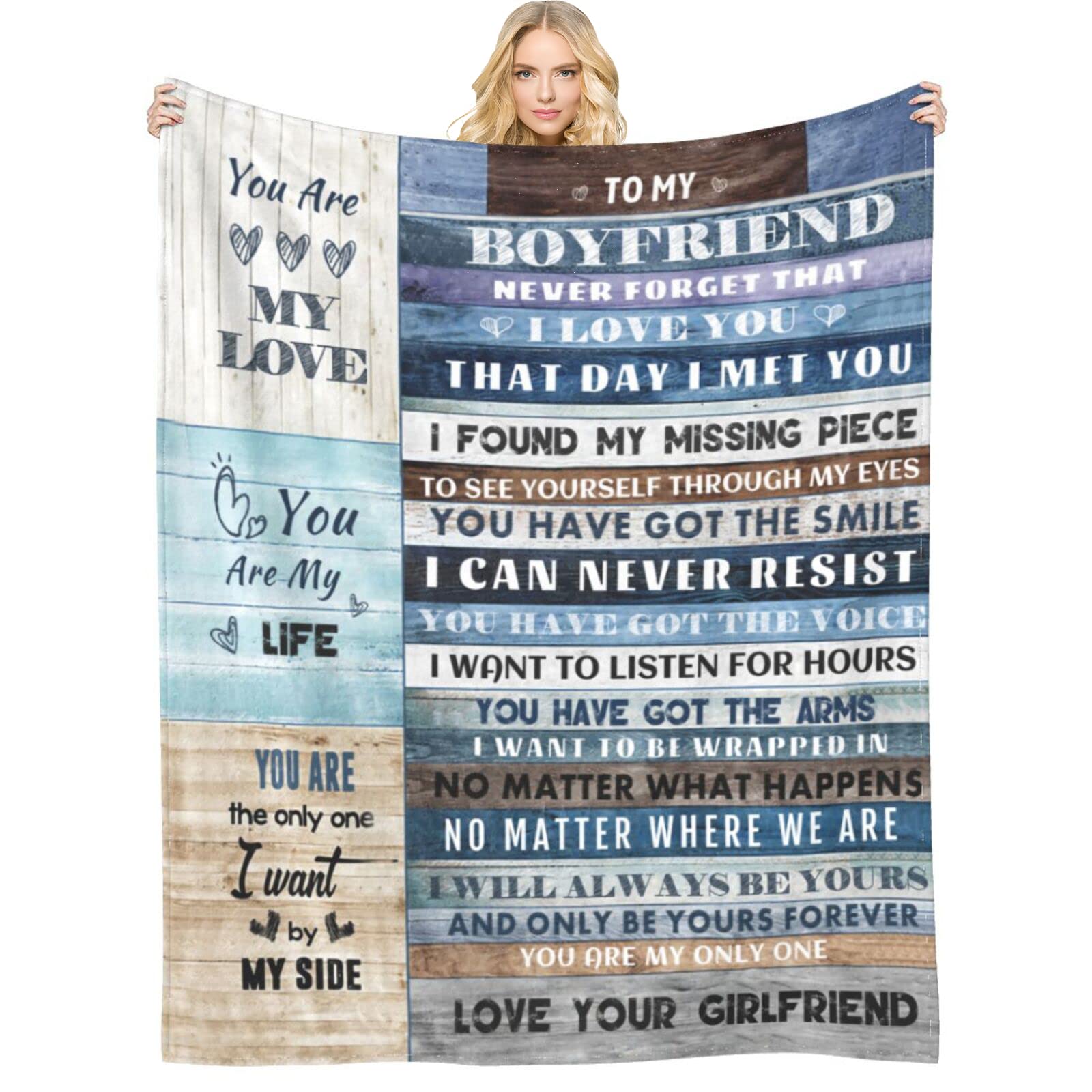 Menghao Boyfriend Throw Blanket, Red, 60x80