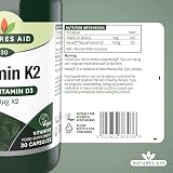 Natures Aid Vitamin K2 100mcg with Vitamin D3 MenaQ7 30 Capsules view 6
