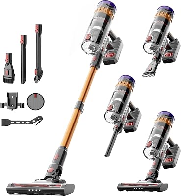 Aspirateur Balai sans Fil avec Écran LED Intelligent, 42Mins/40KPA