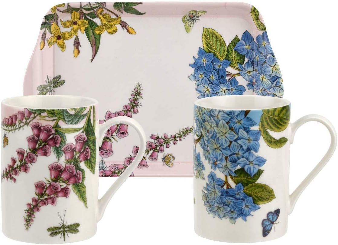 Pimpernel Botanic Garden Terrace Set of 2 Mugs & Tray