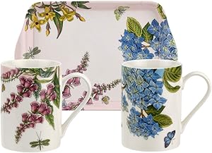 Pimpernel Botanic Garden Terrace Set of 2 Mugs & Tray