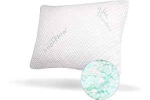 Snuggle-Pedic Shredded Memory Foam Pillow - The Original Cool Pillows for Side, Stomach & Back Sleepers - Sleep Support That Keeps Shape - College Dorm Room Essentials for Girls and Guys - Standard