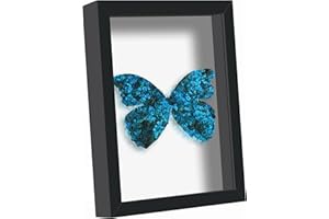 Picrit Shadow Box Frame 11x14, Display Case Box with High Definition Real Glass and Black Back for Memorabilia, Baby Items, Wedding Memories, Crafts, Tickets and Photos, Black