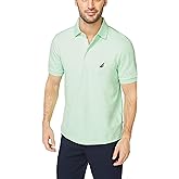 Nautica Men's Short Sleeve Solid Stretch Cotton Pique Polo Shirt