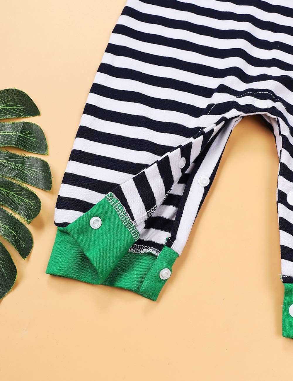 RCPATERN My First St.Patricks Day Outfits Baby Girl Boy Clothes Long Sleeve Stripe Romper One-Piece Bodysuit Overall
