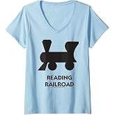 Womens Monopoly Reading Railroad V-Neck T-Shirt