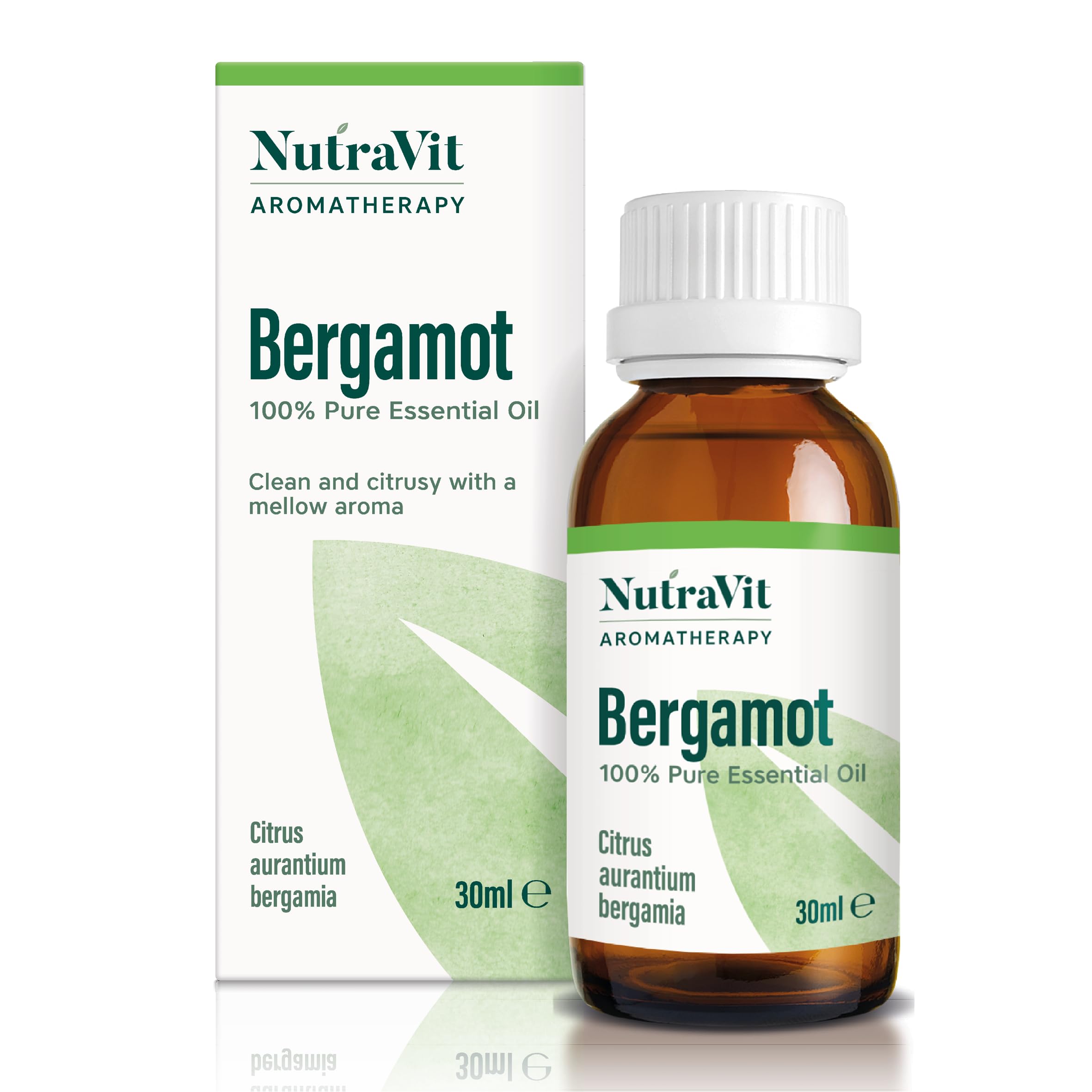 NutraVit - Italian Bergamot Oil | 100% Pure Bergamot Essential Oil - 30ml - Therapeutic Grade Aromatherapy Oil - Diffuser, Humidifier & Massage| for Muscle Pain Relief, Stress Relief & Hair Growth