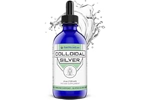 FIREWATERSTAR HEALTH SUPPLEMENTS FWS Colloidal Silver for Immune Support - 99.99% Pure Silver Colloidal - 4 oz - 60 Servings - 2 Month Supply - Glass Bottle - 50 ppm Coloidal Silver Drops - Clear Liquid Silver - Plata Coloidal