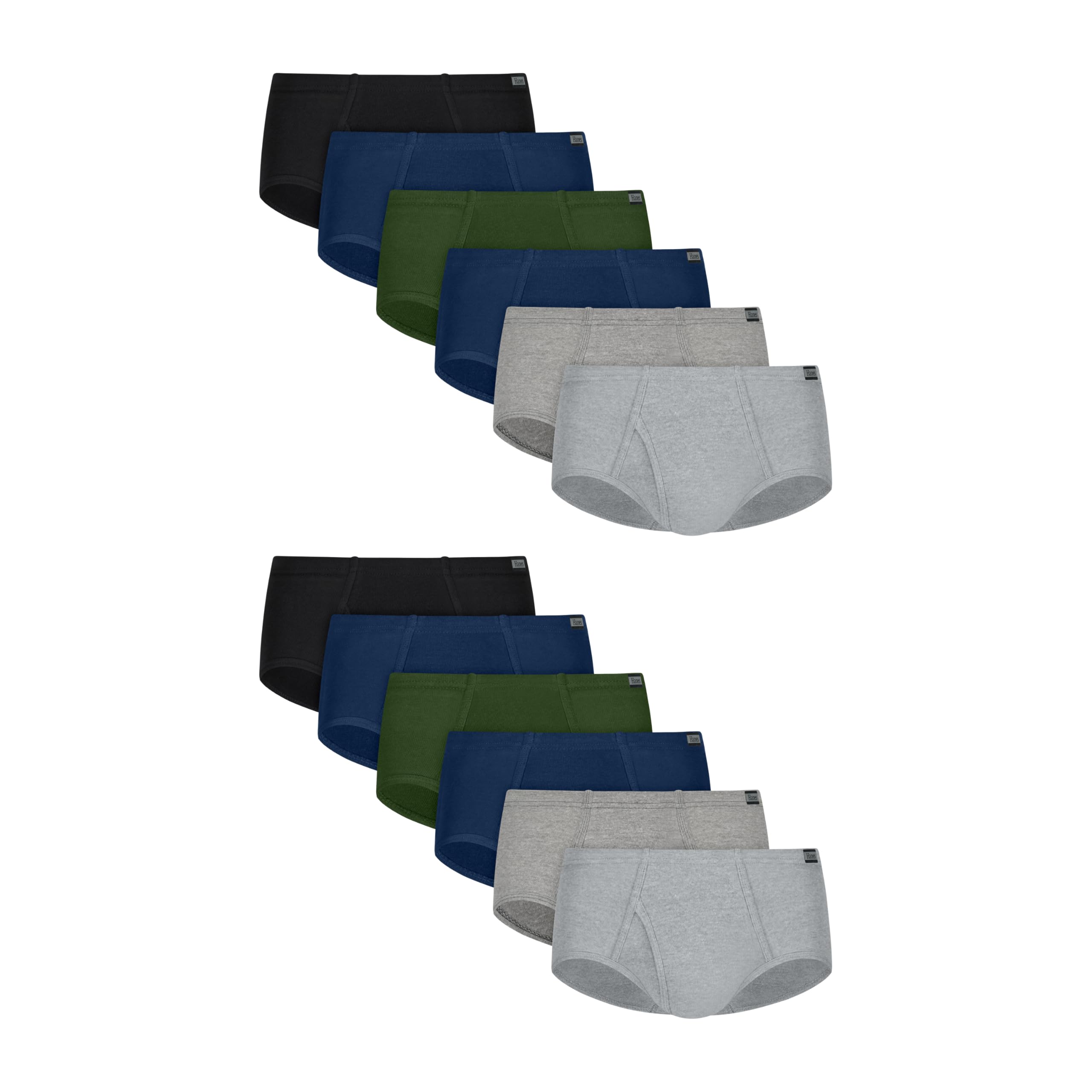 Hanes Men's Underwear Brief Pack, Mid-Rise Cotton Briefs, Moisture-Wicking Underwear for Men, 12-Pack Image